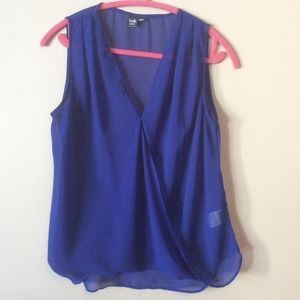 Twik Royal Blue Semi-sheer Blouse